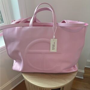 Telfar Bubblegum Pink Large Shopping Bag